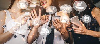 Several people are discussing and comparing their respective screens