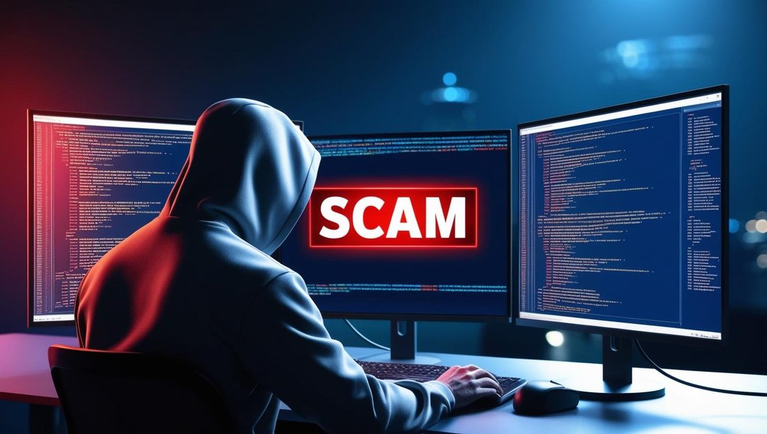 Scam_identity_fraud_CEC A hacker in front of a computer pretends to be the ECC